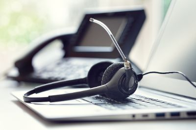 headphone on a laptop